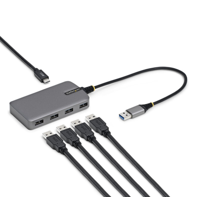 StarTech.com 5G4AC-USB-A-HUB hub de interfaz USB 3.2 Gen 1 (3.1 Gen 1) Type-A 5000 Mbit/s Gris