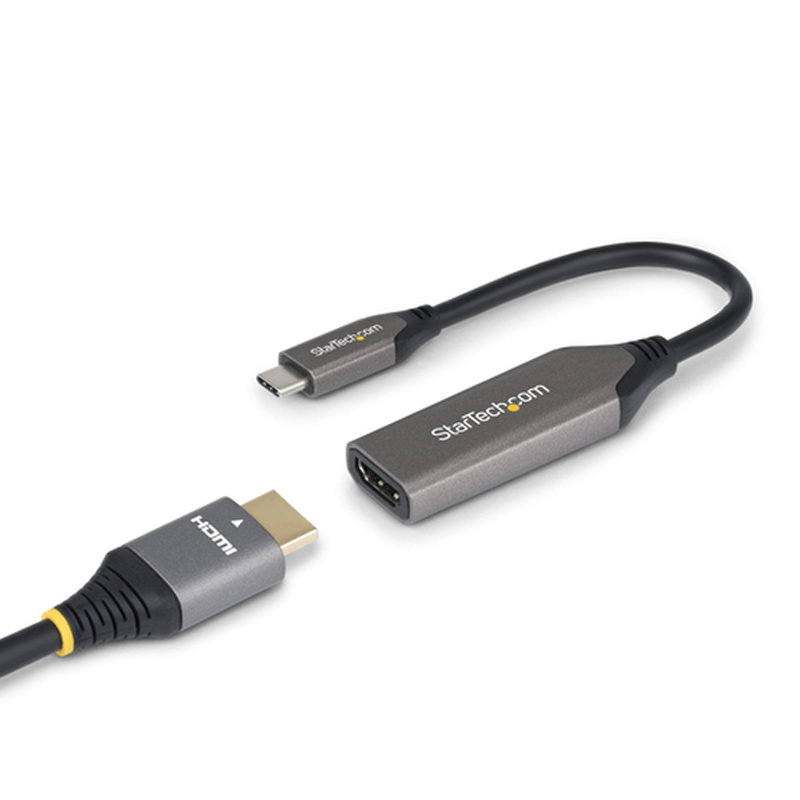 StarTech.com Adaptador USB-C a HDMI - USB Tipo C - 8K60Hz/4K120Hz - Compatible con Thunderbolt/USB4 - Conversor USB C a HDMI 2.1 - HDR10+ - Cable de 20cm