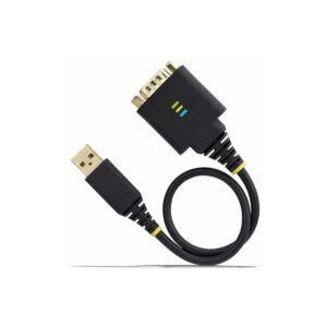 StarTech.com Cable Adaptador USB a Serie de 30cm - Retención COM - Conversor RS232 DB9 - FTDI - con Tornillos/Tuercas Intercambiables - Protección ESD - Windows/macOS/Linux