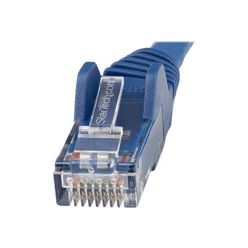 StarTech.com Cable Ethernet CAT6 de 50cm - LSZH - Cable de Red de 10 Gigabits de 650MHz y PoE de 100W UTP sin Enganches (Snagless) con Alivio de Tensión - Azul - CAT 6 - ETL - Imagen 4