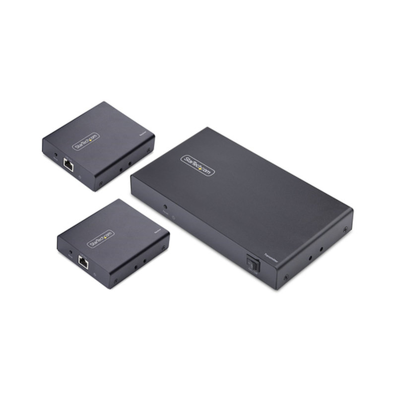 StarTech.com Extensor Divisor de 4 Puertos HDMI 4K 60Hz por Cable CAT6 Ethernet - Juego de Distribución 1x2 HDMI con IR y Power over Cable - Hasta 70m StarTech.com Extensor Divisor de 4 Puertos HDMI 4K 60Hz por Cable CAT6 Ethernet - Juego de Distribución 1x2 HDMI con IR y Power over Cable - Hasta 70m