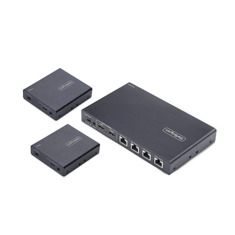 StarTech.com Extensor Divisor de 4 Puertos HDMI 4K 60Hz por Cable CAT6 Ethernet - Juego de Distribución 1x2 HDMI con IR y Power over Cable - Hasta 70m StarTech.com Extensor Divisor de 4 Puertos HDMI 4K 60Hz por Cable CAT6 Ethernet - Juego de Distribución 1x2 HDMI con IR y Power over Cable - Hasta 70m - Imagen 2
