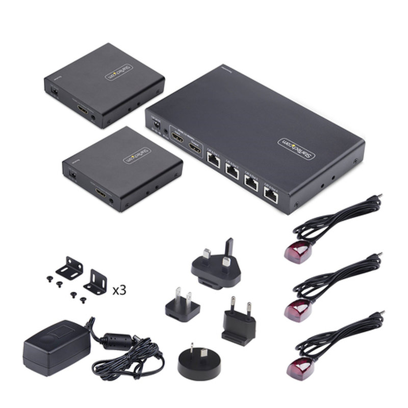 StarTech.com Extensor Divisor de 4 Puertos HDMI 4K 60Hz por Cable CAT6 Ethernet - Juego de Distribución 1x2 HDMI con IR y Power over Cable - Hasta 70m StarTech.com Extensor Divisor de 4 Puertos HDMI 4K 60Hz por Cable CAT6 Ethernet - Juego de Distribución 1x2 HDMI con IR y Power over Cable - Hasta 70m - Imagen 3