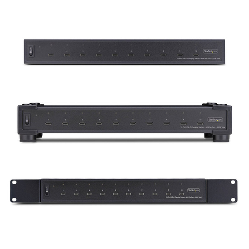 StarTech.com Hub Estación de Carga USB-C de 10 Puertos - Total 350W - 60W por Puerto - Hub de Carga USB Tipo C Multipuertos - TAA StarTech.com Hub Estación de Carga USB-C de 10 Puertos - Total 350W - 60W por Puerto - Hub de Carga USB Tipo C Multipuertos - TAA - Imagen 3
