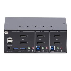 StarTech.com P2DD46A2-KVM-SWITCH interruptor KVM Negro