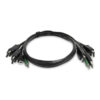 StarTech.com SK2DPMMKVM06-TAA cable para video, teclado y ratón (kvm) Negro 1,8 m