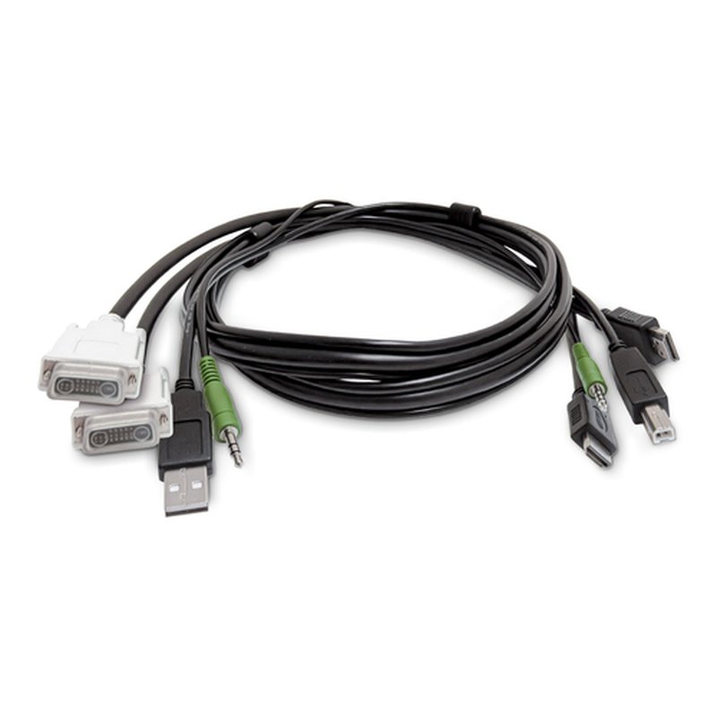 StarTech.com SK2DVI2HDMMKVM06-TAA cable para video, teclado y ratón (kvm) Negro 1,8 m