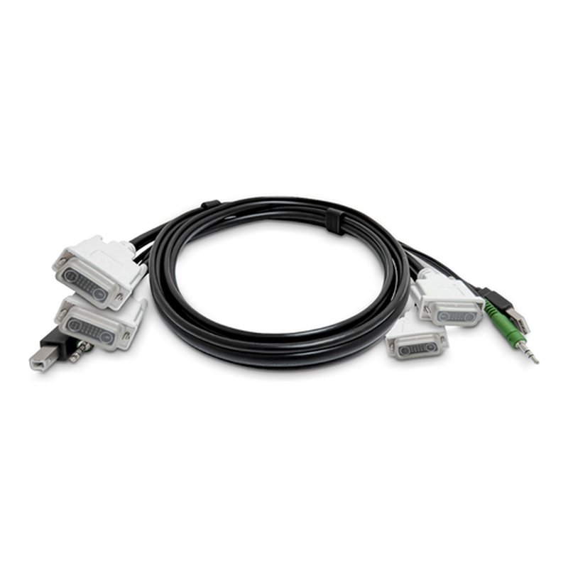 StarTech.com SK2DVMMKVM10-TAA cable para video, teclado y ratón (kvm) Negro 3 m