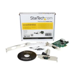 StarTech.com Tarjeta Adaptadora PCI Express de 2 Puertos Serie de Perfil Bajo RS232 UART 16550 Serial