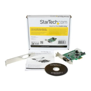 StarTech.com Tarjeta PCI Express Adaptadora Serie RS232 DB9 de 1 Puerto UART16550 - Tarjeta PCIe Controladora de Host Serial RS232 - Tarjeta de Expansión de Perfil Bajo - Windows y Linux StarTech.com Tarjeta PCI Express Adaptadora Serie RS232 DB9 de 1 Puerto UART16550 - Tarjeta PCIe Controladora de Host Serial RS232 - Tarjeta de Expansión de Perfil Bajo - Windows y Linux