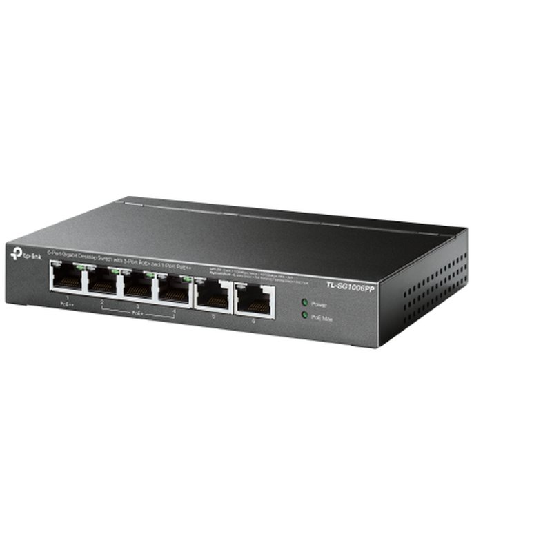 TP-Link TL-SG1006PP switch No administrado Gigabit Ethernet (10/100/1000) Energía sobre Ethernet (PoE) Gris - Imagen 2