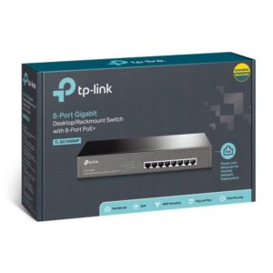 TP-Link TL-SG1008MP switch No administrado Gigabit Ethernet (10/100/1000) Energía sobre Ethernet (PoE) Negro