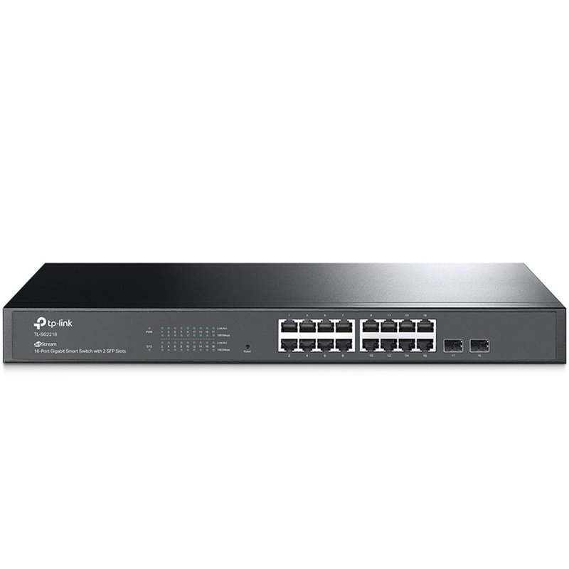 TP-Link TL-SG2218 switch Gestionado L2/L2+ Gigabit Ethernet (10/100/1000) 1U Negro TP-Link TL-SG2218 switch Gestionado L2/L2+ Gigabit Ethernet (10/100/1000) 1U Negro