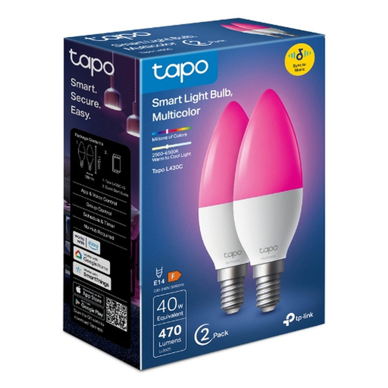 TP-Link Tapo L430C lámpara LED Multi 6500 K 4,8 W E14 F TP-Link Tapo L430C lámpara LED Multi 6500 K 4,8 W E14 F - Imagen 2