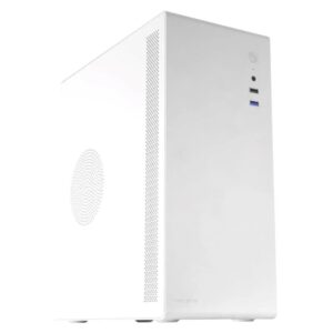 Tacens NOVAX, Caja PC Ultracompacta Micro-ATX, Diseño Totalmente Metálico Ultrarresistente, 1x Ventilador Trasero 80mm, Caja Minitorre con Amplia Capacidad Interna, Blanco
