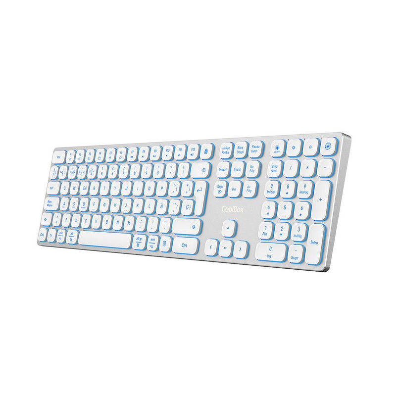 TECLADO COOLBOX WIRELESS MOONLIGHT WHITE TECLADO COOLBOX WIRELESS MOONLIGHT WHITE