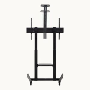 TooQ “AQUILES” Soporte de Suelo con Ruedas con Regulación de Altura para Pantallas 60"-100", Negro