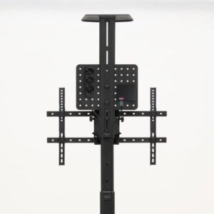 TooQ “COMETA” Soporte de Suelo con Ruedas con Regulación de Altura para Pantallas 37"- 70", Rotación 90°, Negro