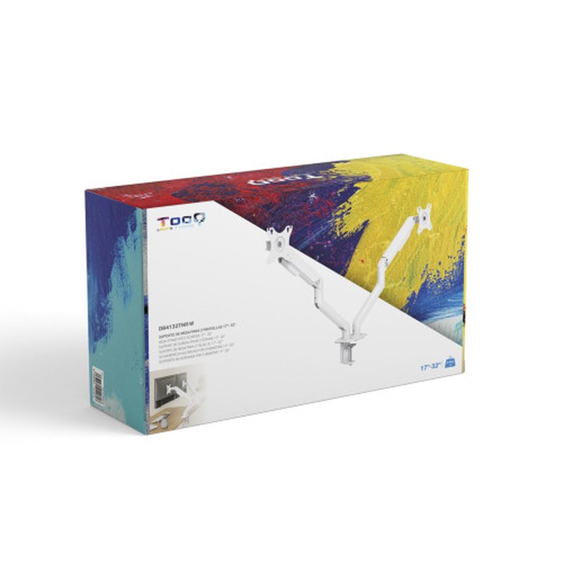 TooQ DB4132TNR-W soporte para monitor 81,3 cm (32") Blanco Escritorio - Imagen 8