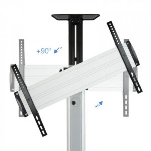 TooQ FS1870M-B soporte para pantalla de señalización 94 cm (37") Negro, Plata