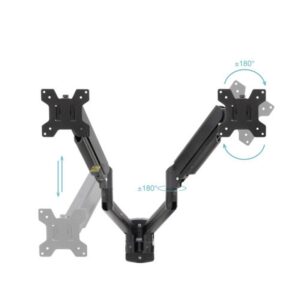 TooQ LP1434TNR-B soporte para monitor 86,4 cm (34") Escritorio Blanco