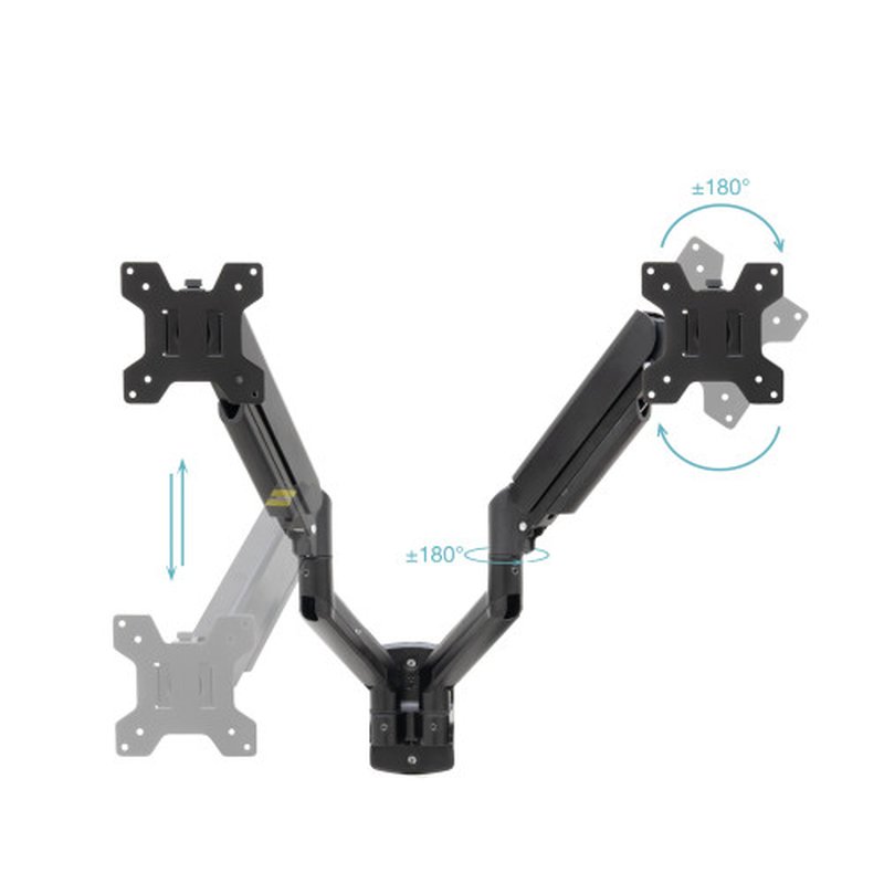 TooQ LP1434TNR-B soporte para monitor 86,4 cm (34") Escritorio Blanco - Imagen 4