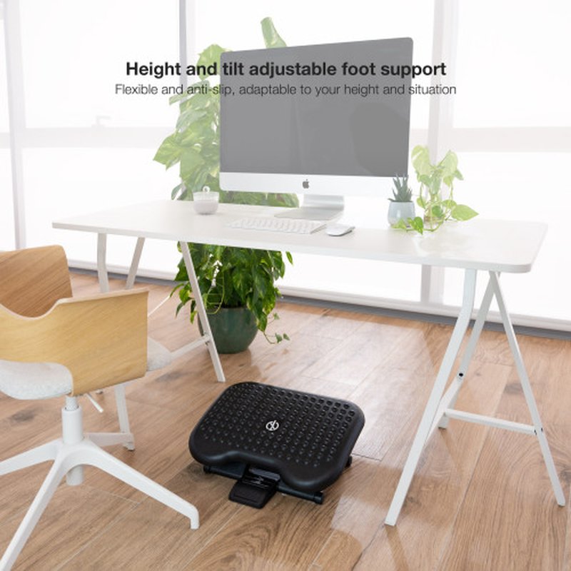 TooQ Reposapiés Ajustable en Altura e Inclinación, Negro TooQ Reposapiés Ajustable en Altura e Inclinación, Negro - Imagen 4