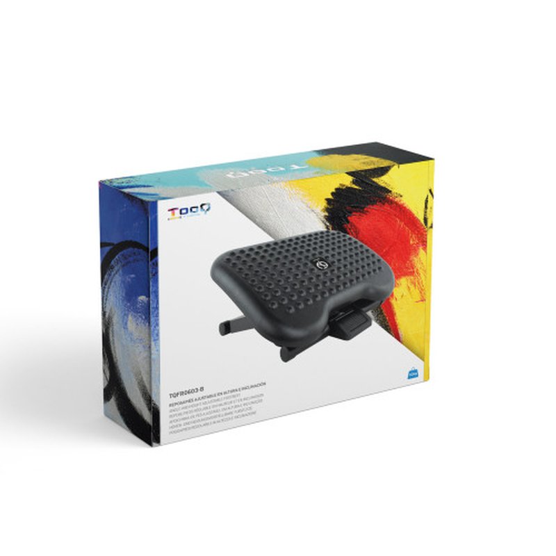 TooQ Reposapiés Ajustable en Altura e Inclinación, Negro TooQ Reposapiés Ajustable en Altura e Inclinación, Negro - Imagen 7