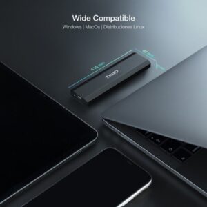 TooQ Shura Caja externa para unidad de estado sólido (SSD) Negro M.2