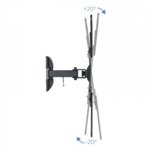 TooQ Soporte Giratorio e Inclinable para Monitor / TV LCD, Plasma de 23”- 55”, con Dos Pivotes, Negro