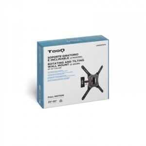 TooQ Soporte Giratorio e Inclinable para Monitor / TV LCD, Plasma de 23”- 55”, con Dos Pivotes, Negro