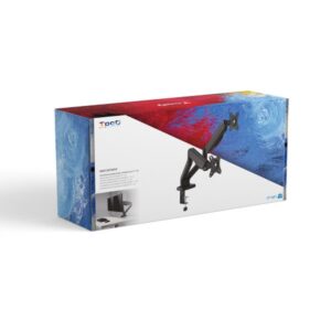 TooQ Soporte de Mesa para 2 Pantallas 17"-32", Negro