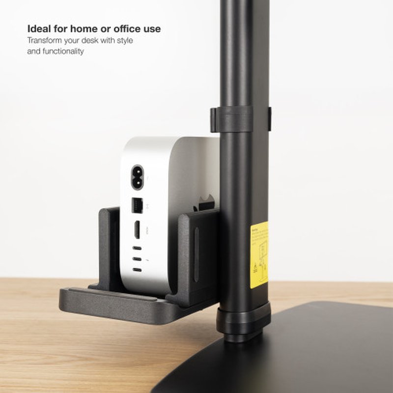 TooQ Soporte de mesa para pantallas 17”-27” con soporte integrado para CPU Ligera - Imagen 6