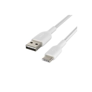 USB-A to USB-C Cable Braided 3M White