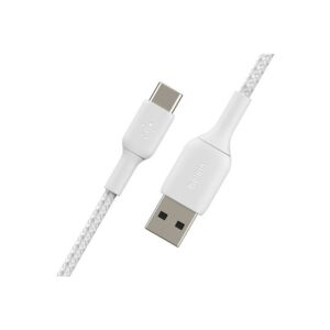 USB-A to USB-C Cable Braided 3M White
