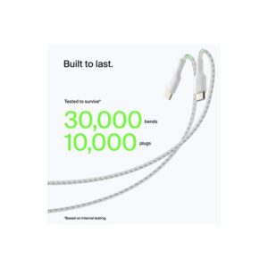 USB-A to USB-C Cable Braided 3M White