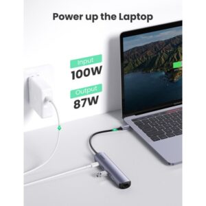 Ugreen 10919 base para portátil y replicador de puertos Alámbrico USB 3.2 Gen 1 (3.1 Gen 1) Type-C Gris