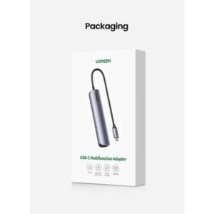 Ugreen 10919 base para portátil y replicador de puertos Alámbrico USB 3.2 Gen 1 (3.1 Gen 1) Type-C Gris