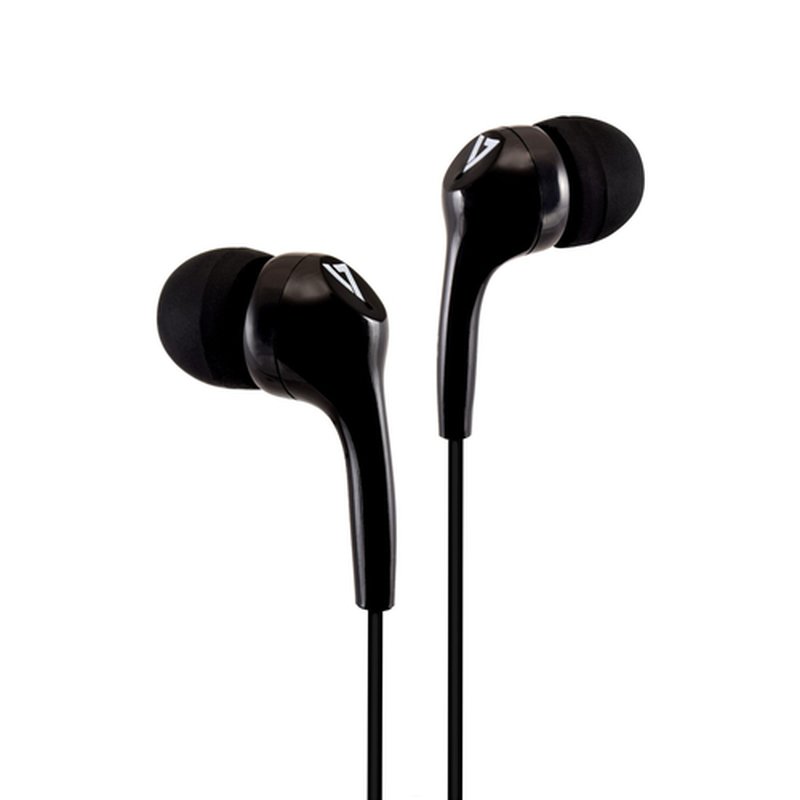V7 Auriculares internos estéreo, ligeros, aislamiento de ruido para utilizar dentro del oído, 3,5 mm, negro V7 Auriculares internos estéreo, ligeros, aislamiento de ruido para utilizar dentro del oído, 3,5 mm, negro