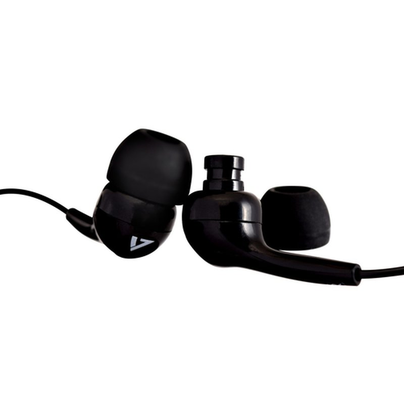 V7 Auriculares internos estéreo, ligeros, aislamiento de ruido para utilizar dentro del oído, 3,5 mm, negro V7 Auriculares internos estéreo, ligeros, aislamiento de ruido para utilizar dentro del oído, 3,5 mm, negro - Imagen 2