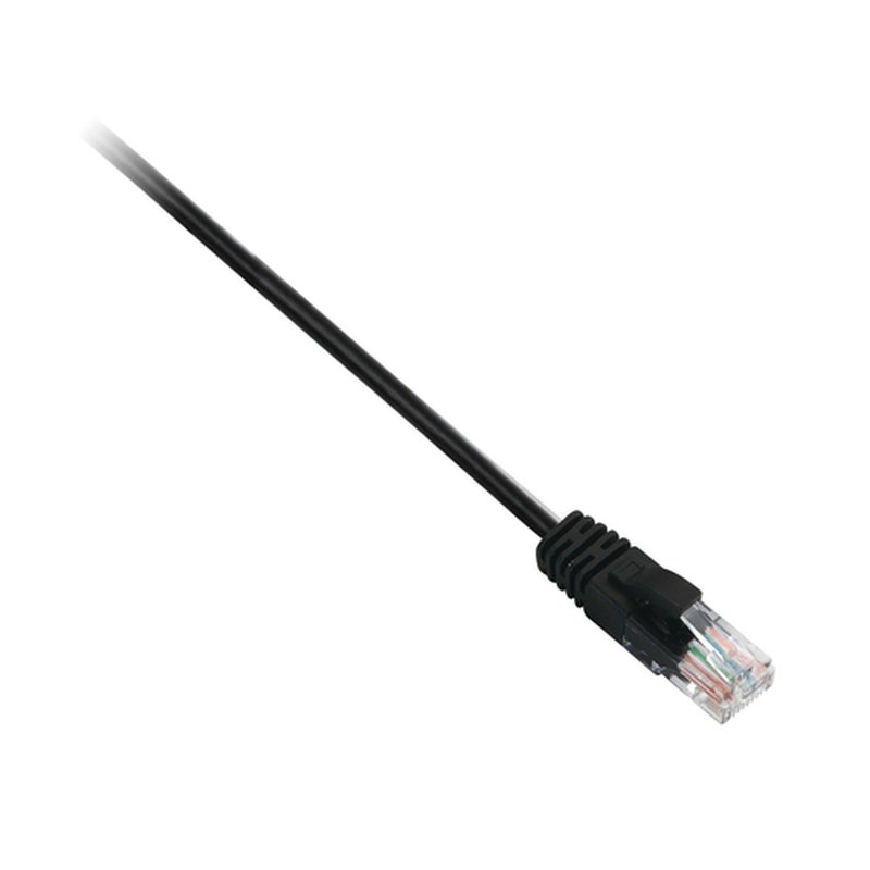 V7 Cable negro Cat6 no blindado (UTP) con conector RJ45 macho a RJ45 macho 5m 16.4ft