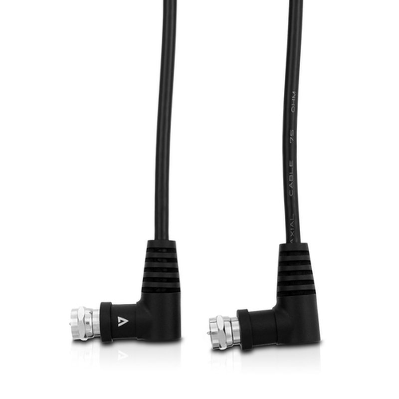 V7 Cable negro coaxial con conector coaxial macho a coaxial macho 3m 10ft - Imagen 2