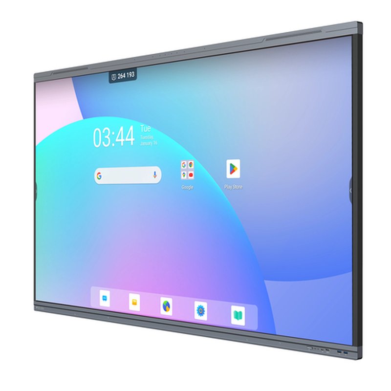 V7 Pantalla Interactiva PRO - Pantalla de 75" 4K Android 13 con 16 GB de RAM y 256 GB de ROM y 2 altavoces de 8 W + 2 altavoces de 18 W, incluye soporte para montaje en pared
