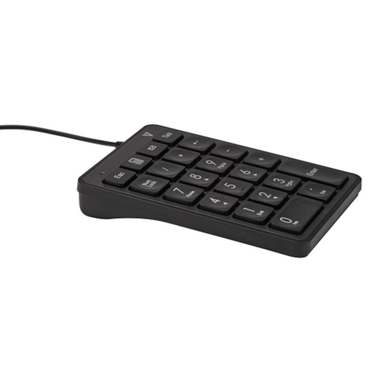 V7 Teclado numérico con cable USB KP350 de - 22 teclas - Teclas de acceso rápido de calculadora, tabulación, retroceso - Cable de 6 pies - USB tipo A - Teclado, ordenador portátil, laptop - Negro - Chrome OS - Windows - MacOS - Número V7 Teclado numérico con cable USB KP350 de - 22 teclas - Teclas de acceso rápido de calculadora, tabulación, retroceso - Cable de 6 pies - USB tipo A - Teclado, ordenador portátil, laptop - Negro - Chrome OS - Windows - MacOS - Número - Imagen 3