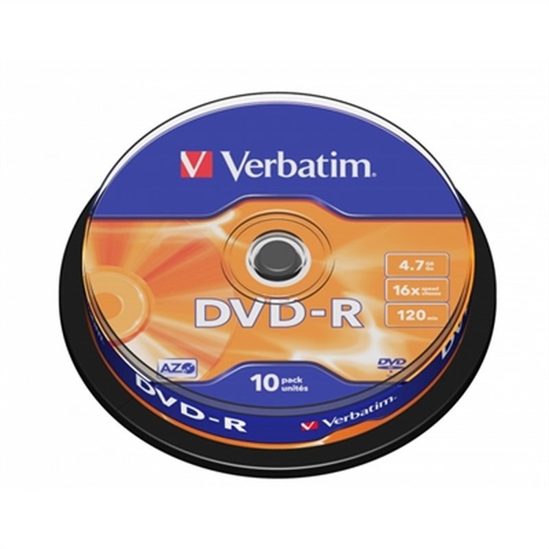 Verbatim DVD-R Matt Silver 4,7 GB 10 pieza(s) Verbatim DVD-R Matt Silver 4,7 GB 10 pieza(s)