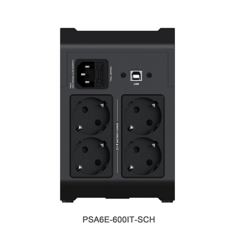 Vertiv PSA6E-600IT-SCH sistema de alimentación ininterrumpida (UPS) Línea interactiva 0,6 kVA 315 W 4 salidas AC - Imagen 3