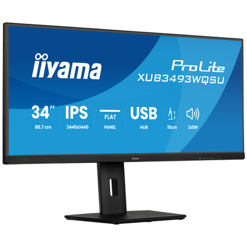iiyama ProLite XUB3493WQSU-B6 pantalla para PC 86,4 cm (34") 3440 x 1440 Pixeles UltraWide Quad HD LED Negro