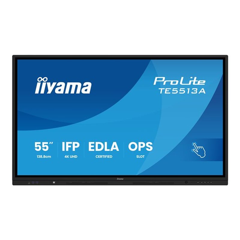 iiyama TE5513A-B1AG pantalla de señalización Panel plano interactivo 138,7 cm (54.6") Wifi 450 cd / m² 4K Ultra HD Negro Pantalla táctil Procesador incorporado Android 18/7 iiyama TE5513A-B1AG pantalla de señalización Panel plano interactivo 138,7 cm (54.6") Wifi 450 cd / m² 4K Ultra HD Negro Pantalla táctil Procesador incorporado Android 18/7