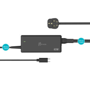j5create Adaptador de Corriente USB-C® PD de 65W j5create Adaptador de Corriente USB-C® PD de 65W