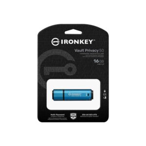Kingston Technology IronKey Vault Privacy 50 unidad flash USB 16 GB USB tipo A 3.2 Gen 1 (3.1 Gen 1) Negro, Azul